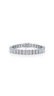 Diamond Tennis Bracelet (Fine Silver Plate & Cubic Zirconia)